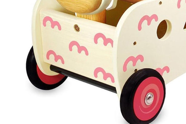 Rubberen wielen, geschikt voor houten vloeren.