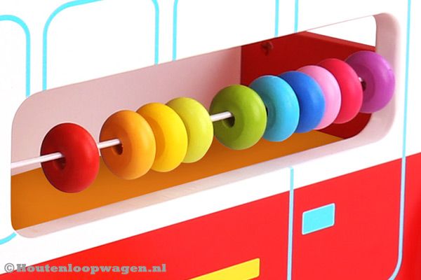 Met gekleurde ringetjes aan de zijkant.