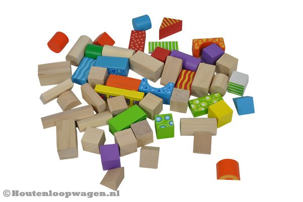 Blanke en gekleurde blokken.