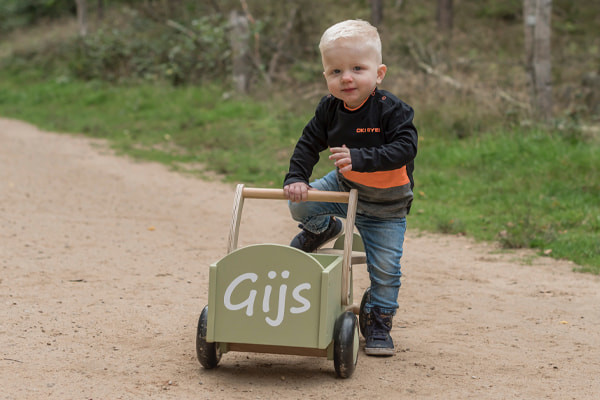 Gijs met de optionele naamsticker