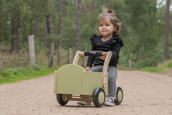 Lizzy met de optionele kinbeschermer