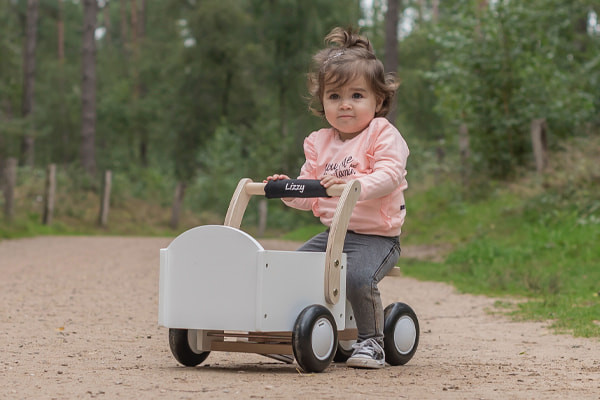 Lizzy met de optionele kinbeschermer