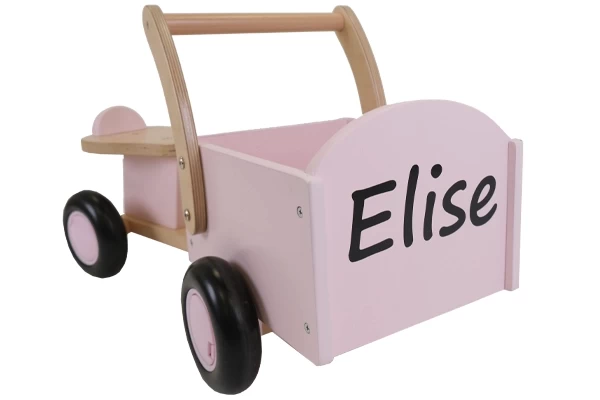 Zwarte sticker met naam